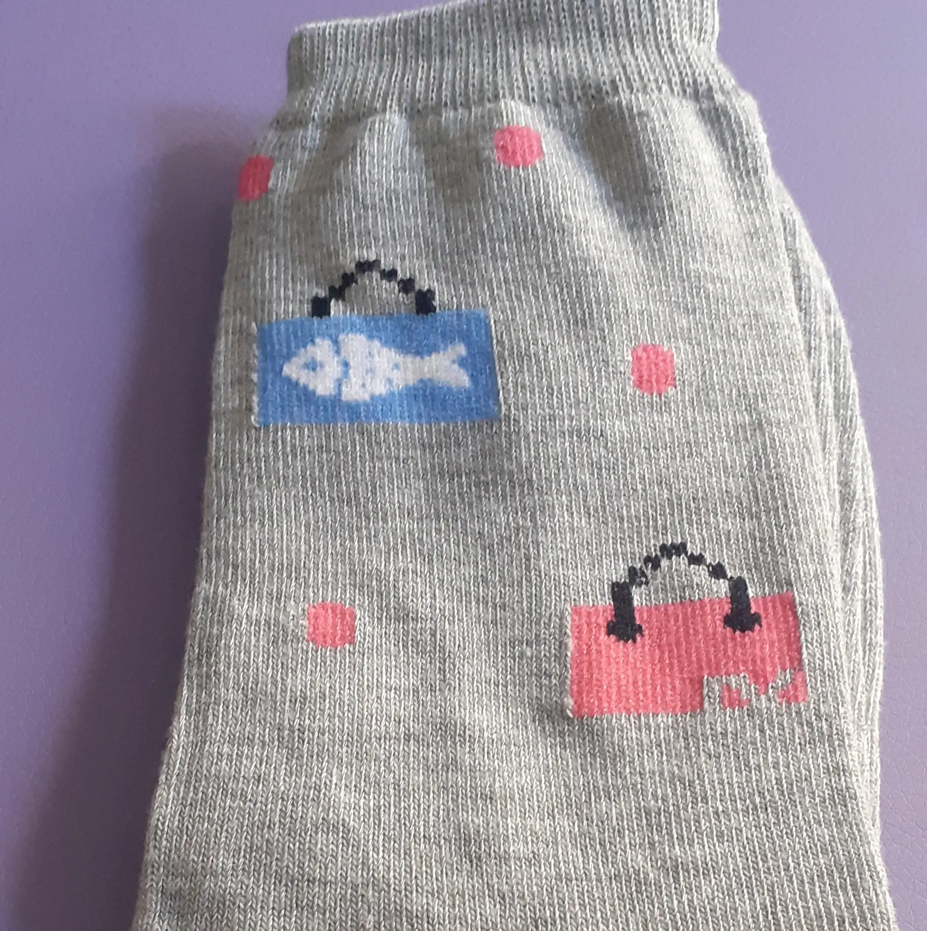 Calcetines Calcetines-Mujer-Gris-Claro-Pez_resultado